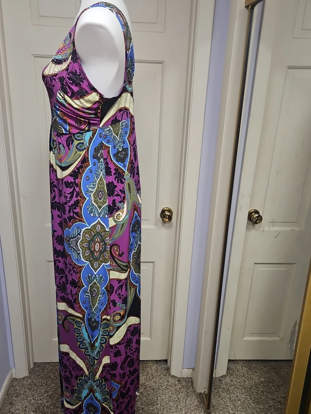 live and let live One World  Purple Paisley Maxi Dress With Sparkle